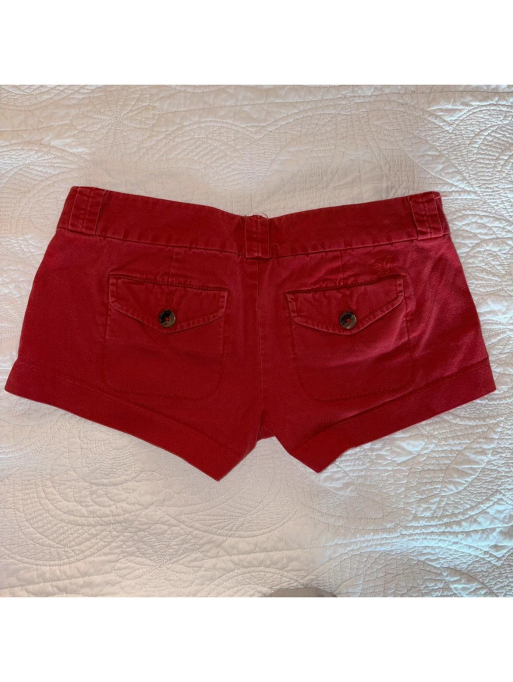 American Eagle Y2k 2000’s style low rise Red Mini Shorts